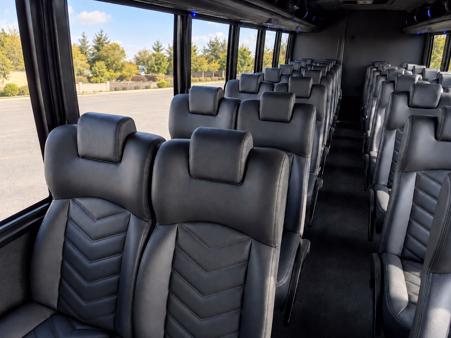 westminster 18 passenger minibus inside