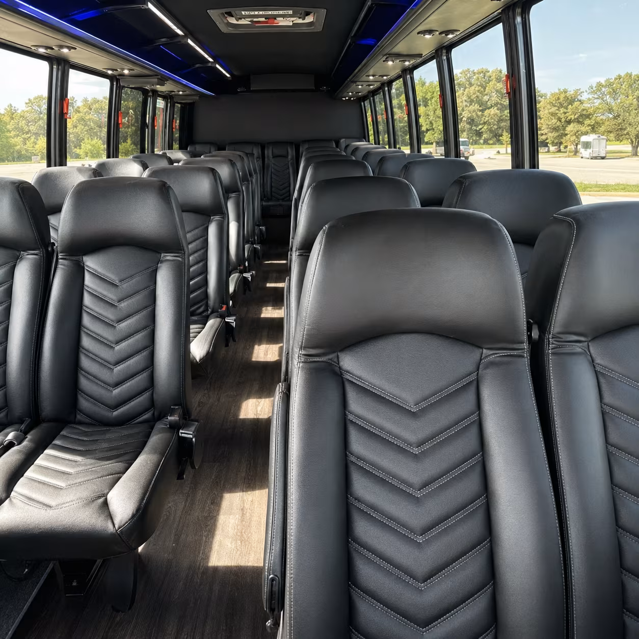 westminster 28 passenger minibus inside