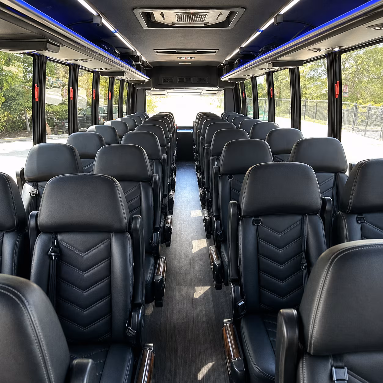 westminster 28 passenger minibus interior