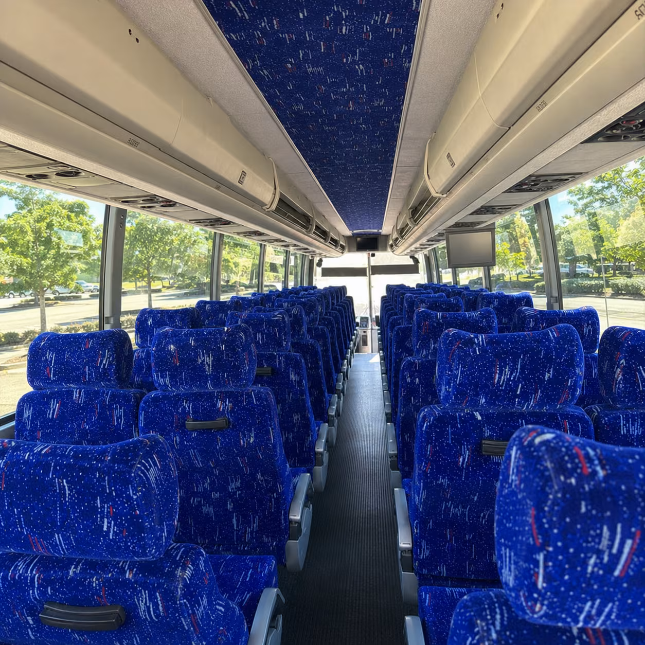 westminster 56 passenger charter bus inside