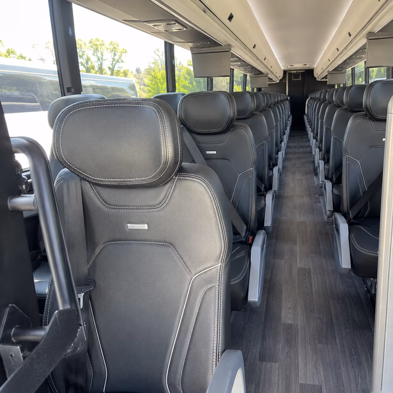 westminster 56 passenger charter bus interior