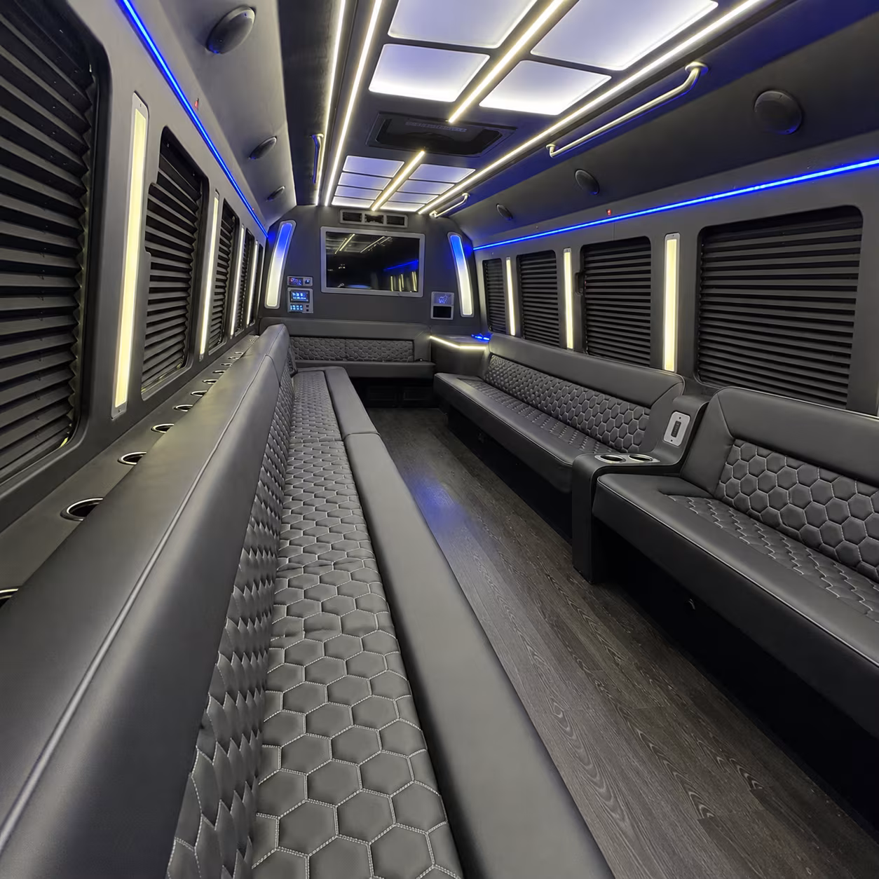 westminster party bus rental interior